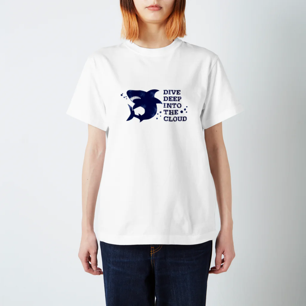 jawsdaysのDIVE DEEP blue Regular Fit T-Shirt