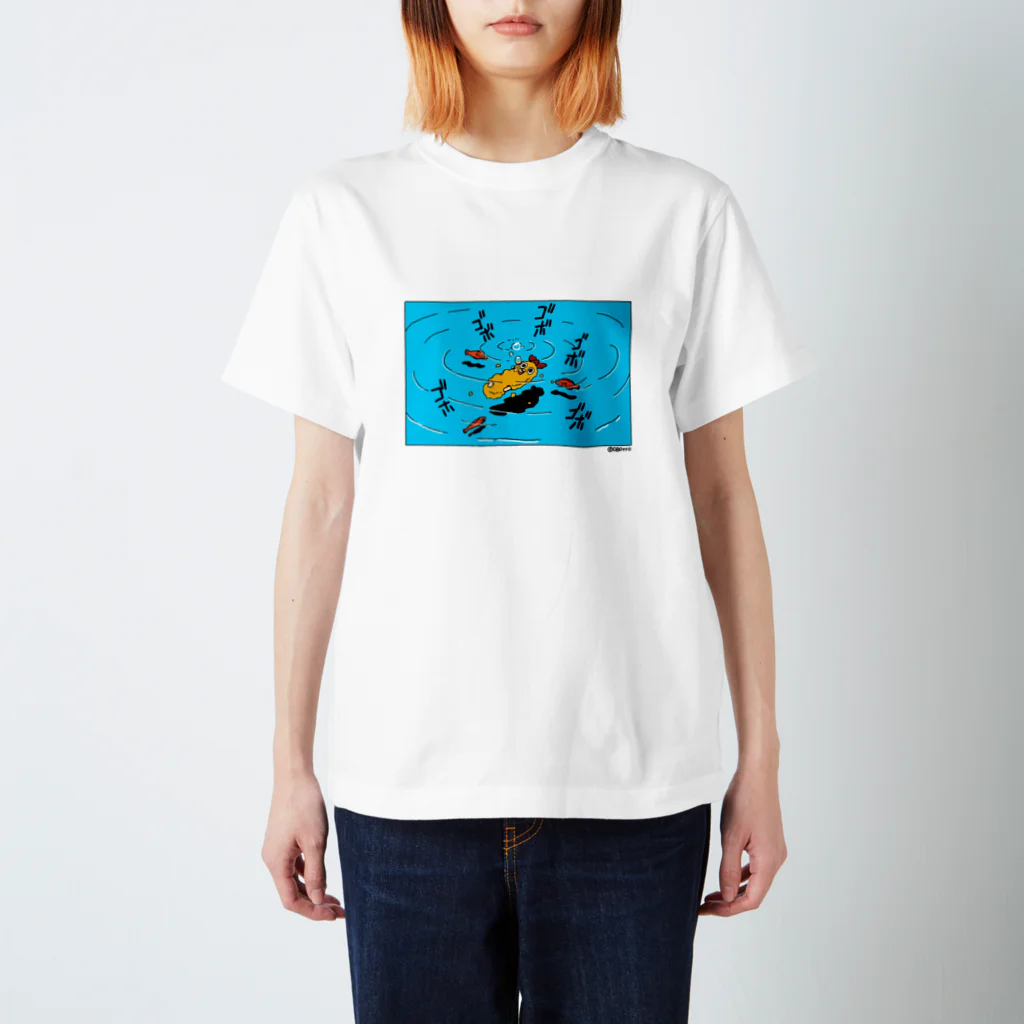 おかゆ帝国のエビフライすくいTシャツ スタンダードTシャツ