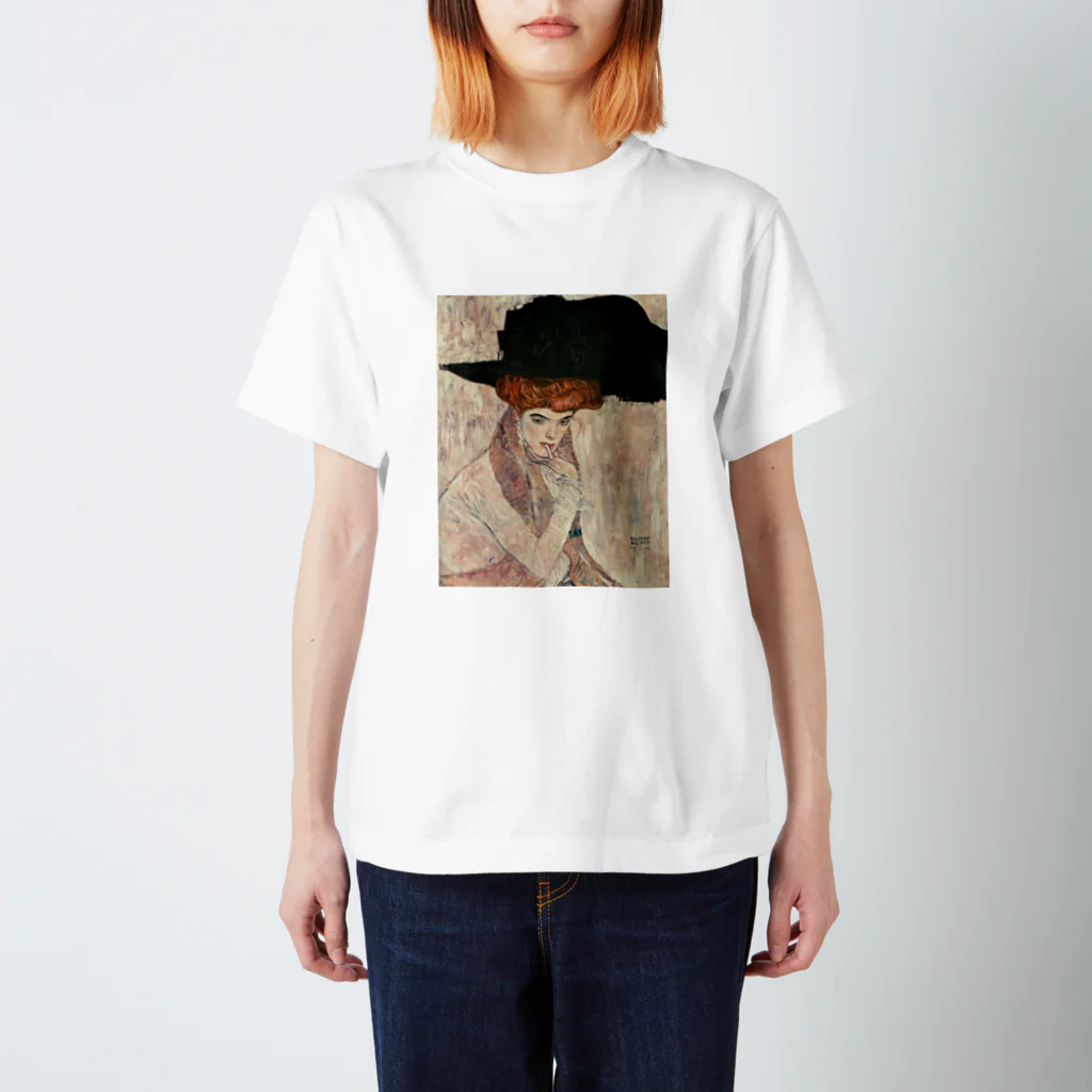 Art Baseのグスタフ・クリムト / 1910 / The Black Feather Hat / Gustav Klimt スタンダードTシャツ