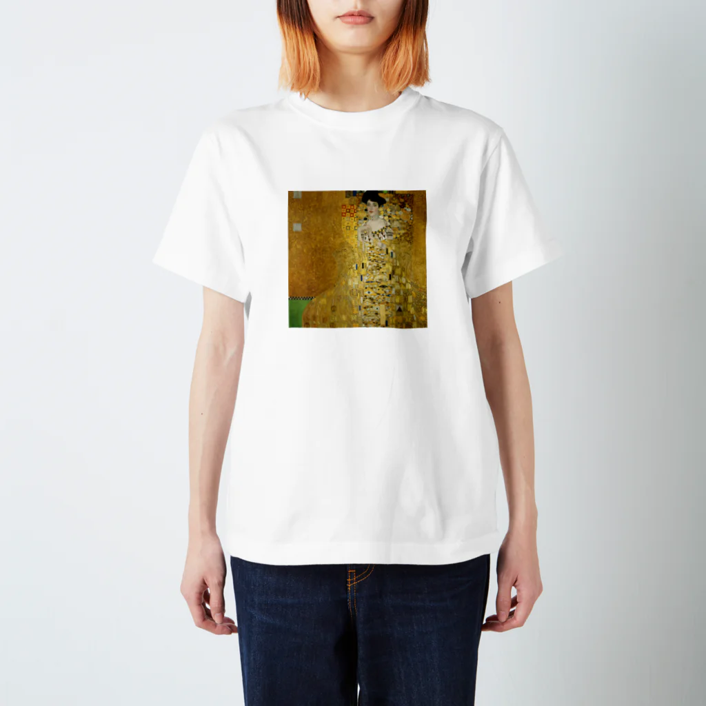 Art Baseのグスタフ・クリムト / 1907 /Portrait of Adele Bloch-Bauer I / Gustav Klimt スタンダードTシャツ