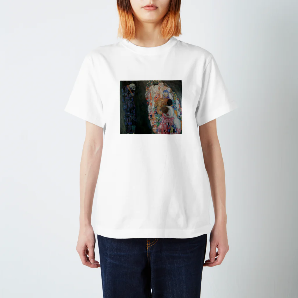 Art Baseのグスタフ・クリムト / 1916 /Death and Life / Gustav Klimt Regular Fit T-Shirt