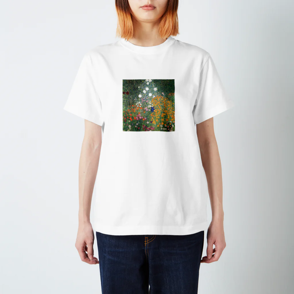 Art Baseのグスタフ・クリムト / 1907 /Flower Garden / Gustav Klimt Regular Fit T-Shirt