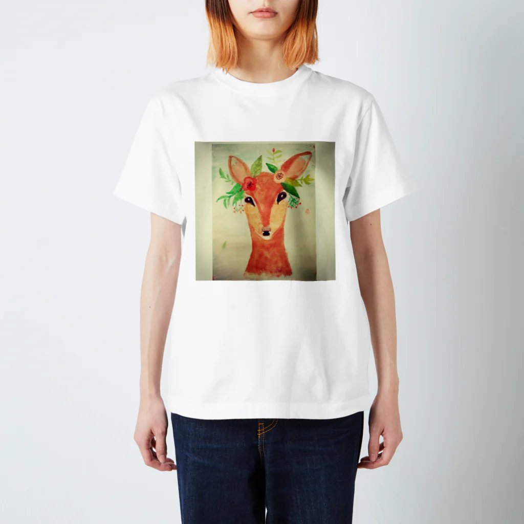 The Art FatherのGazelle watercolor painting design. スタンダードTシャツ