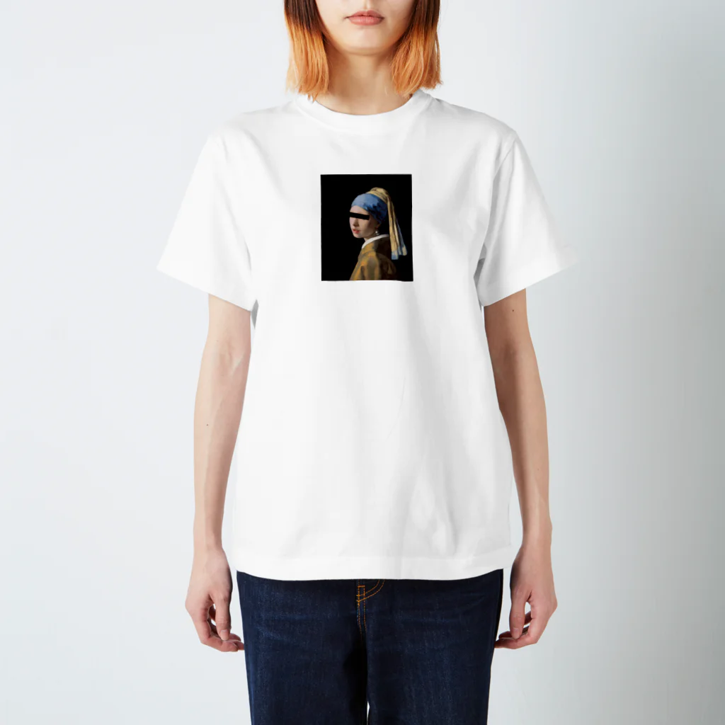 satoooosannnnの真珠の耳飾りの少女 もざいく てぃーしゃつ スタンダードTシャツ