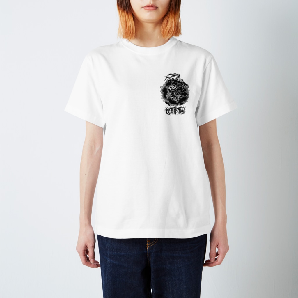 ichigeki_tokyo  (一撃東京)のひょっとこ牡丹 Regular Fit T-Shirt