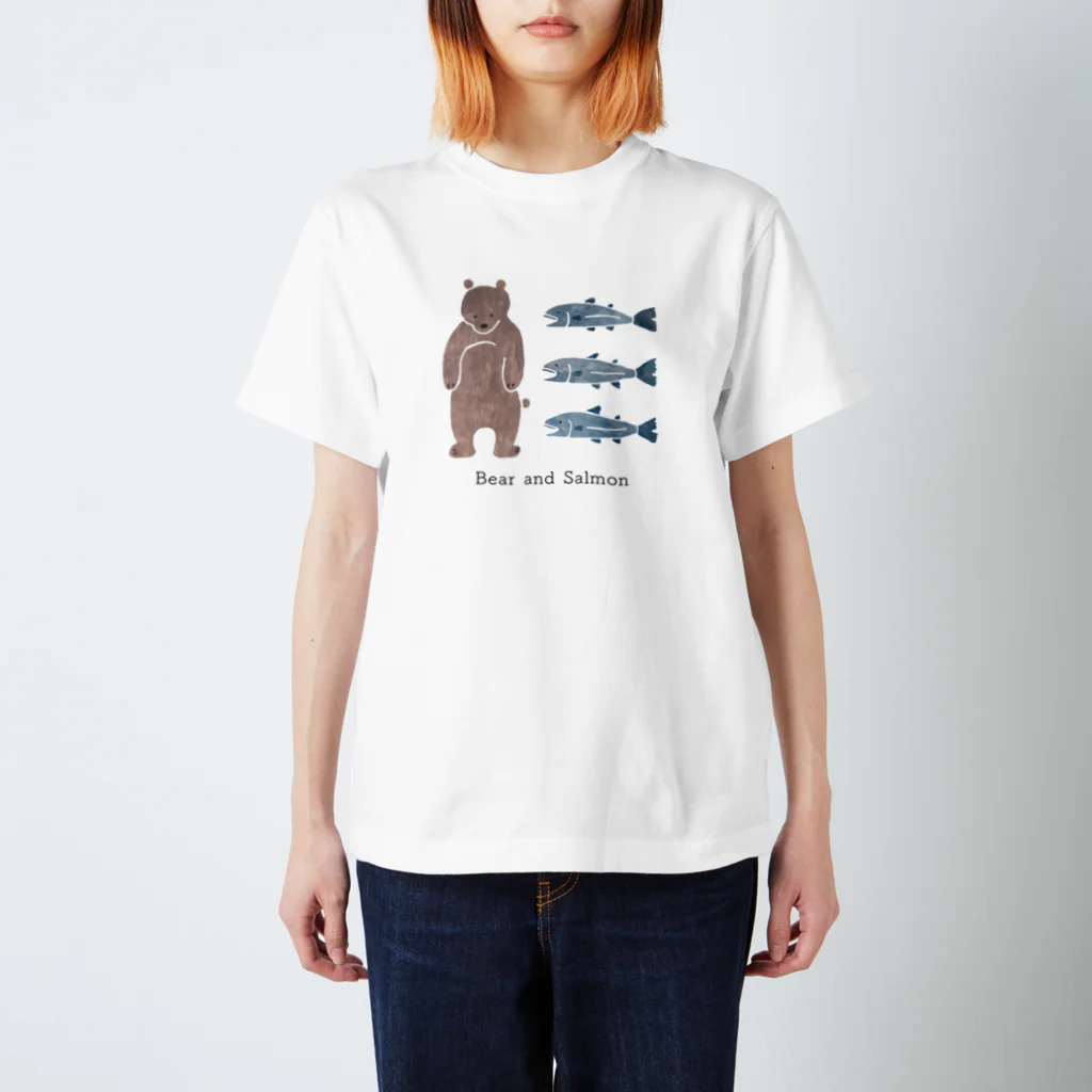 こだまのクマとシャケ Regular Fit T-Shirt