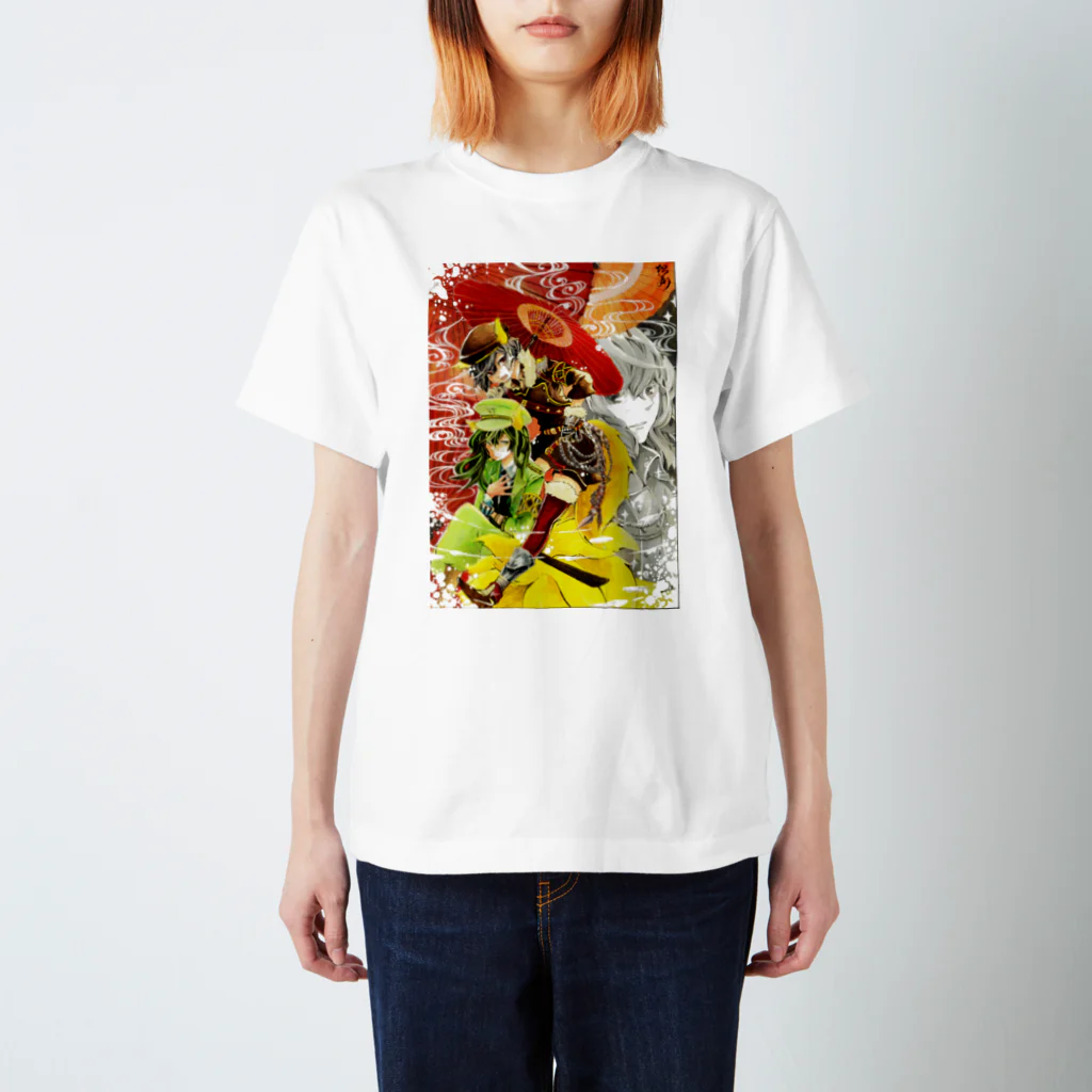 松(絵描き)の軍服いなり傘 Regular Fit T-Shirt