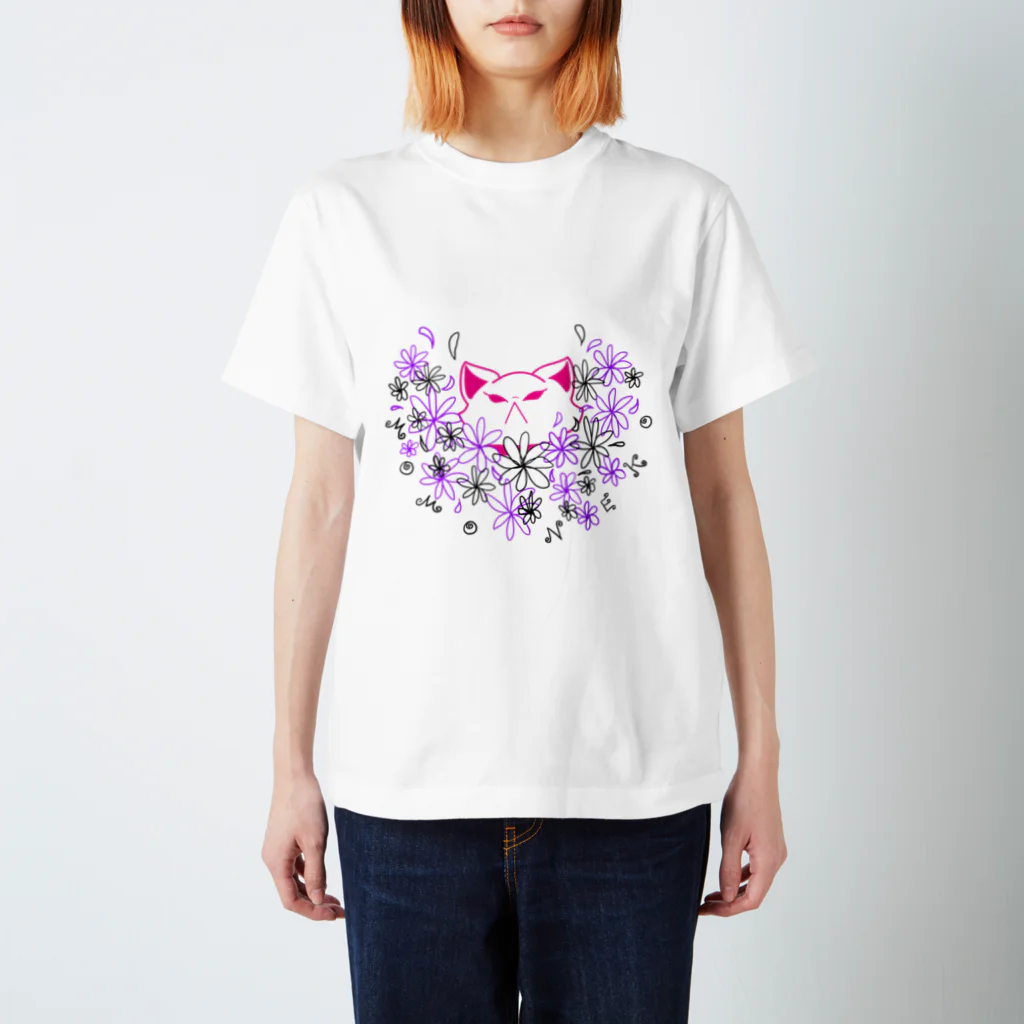 桃原の花畑　ももねこ Regular Fit T-Shirt