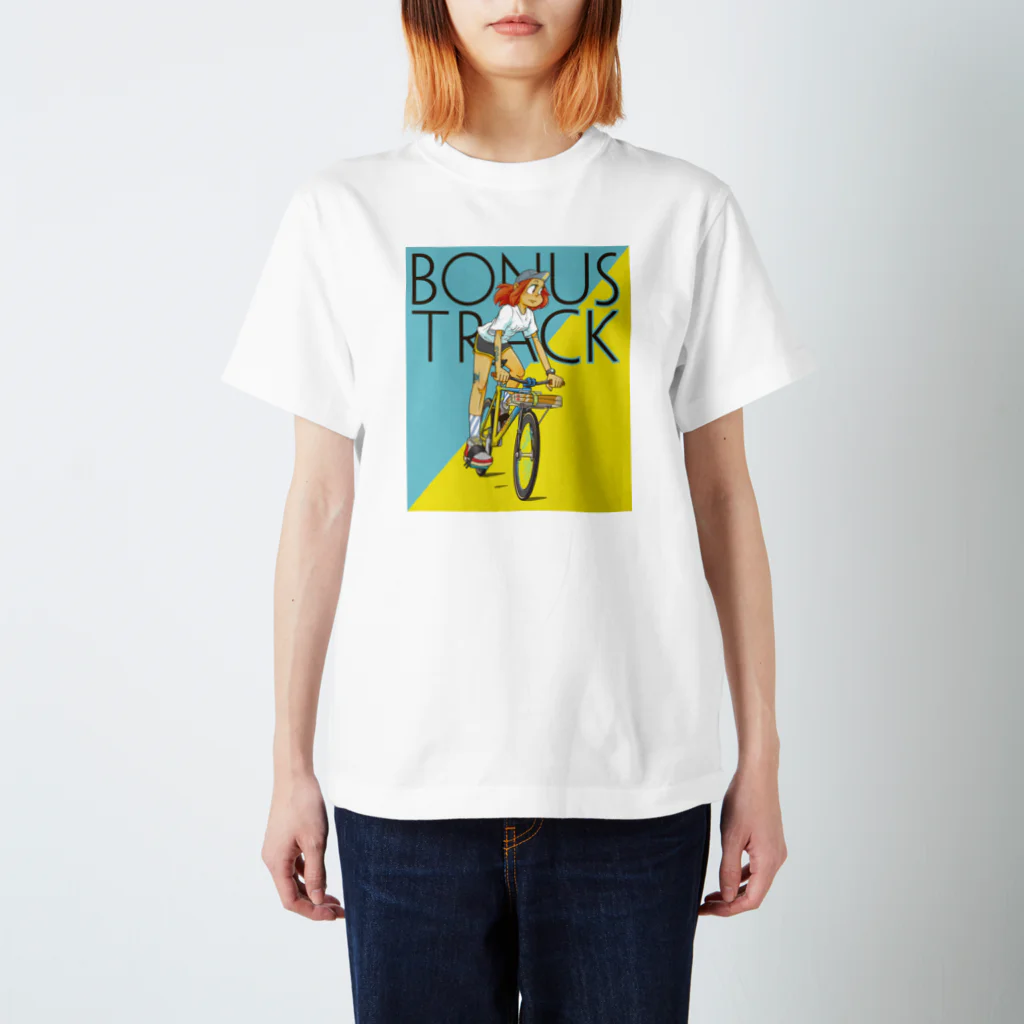 nidan-illustrationのBONUS TRACK (inked fixie girl) スタンダードTシャツ