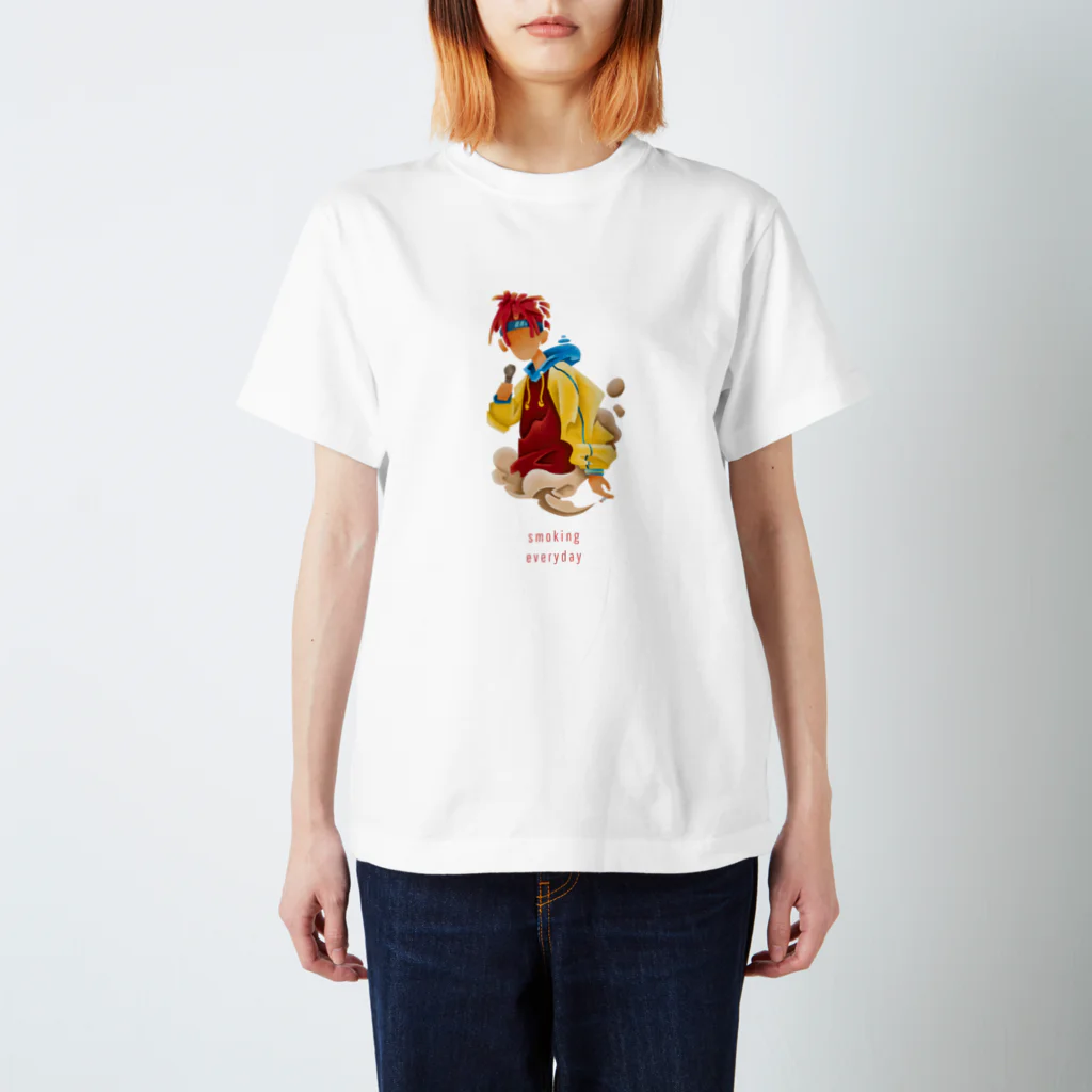 Tom Dish Storeのsmoking everyday Regular Fit T-Shirt