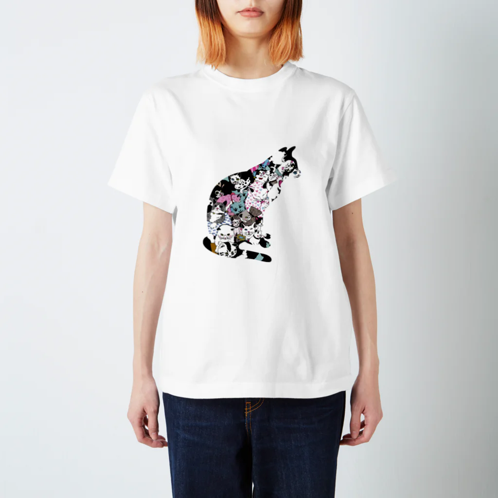 ゆるりんマルシェのゆるりんマルシェ 猫-1 Regular Fit T-Shirt