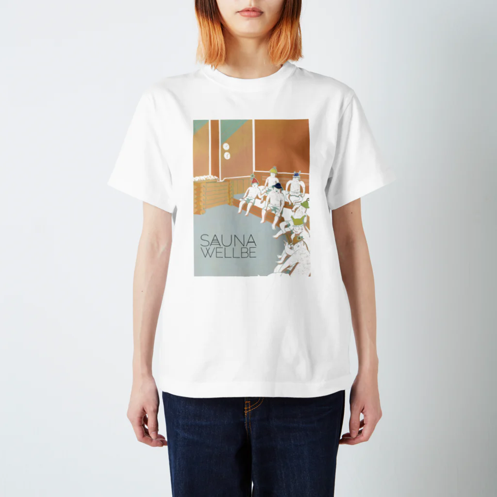 WellbeDesignLabの sauna sauna スタンダードTシャツ