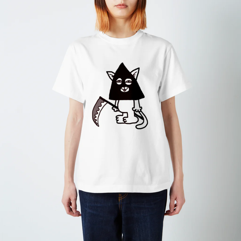 ぶてぃっく はくちのしけいしっこうねこ スタンダードTシャツ