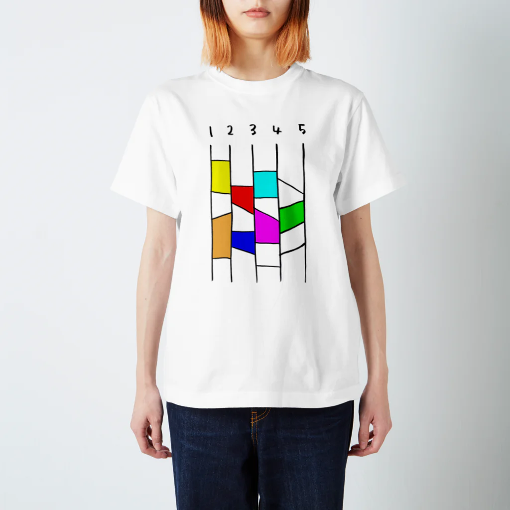 suzutのカラフルあみだ スタンダードTシャツ