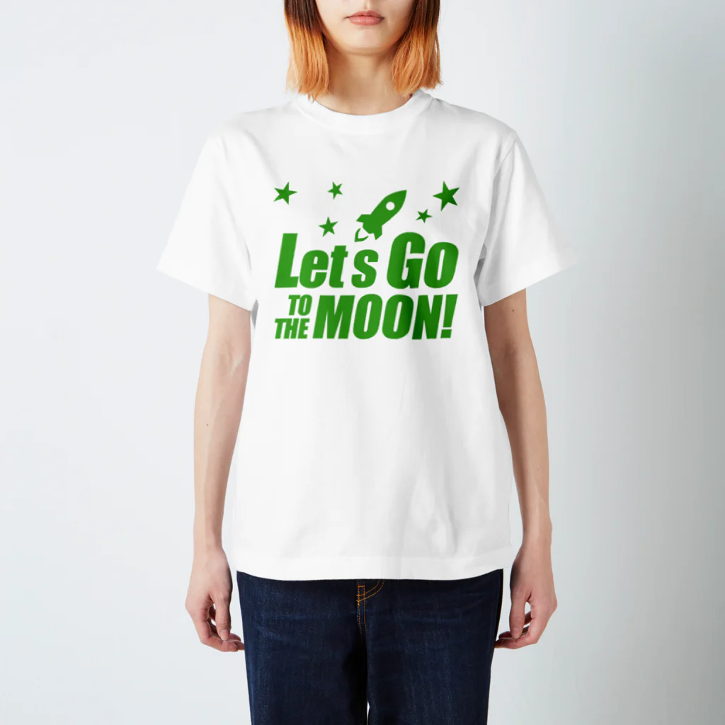 【仮想通貨】ADKグッズ専門店 のLet's go to the moon! スタンダードTシャツ