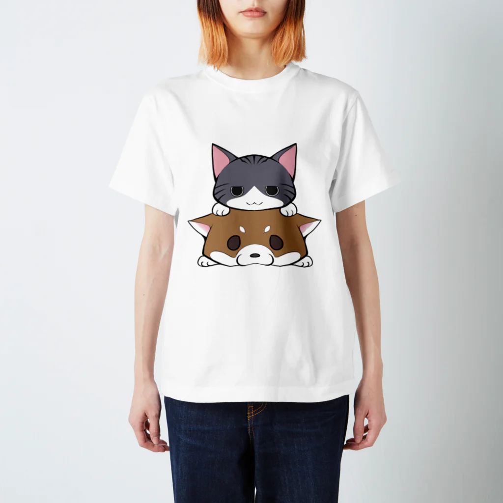 スナネコシンドバッド SUZURIキャラバンのしばねこ（胡麻柴） スタンダードTシャツ