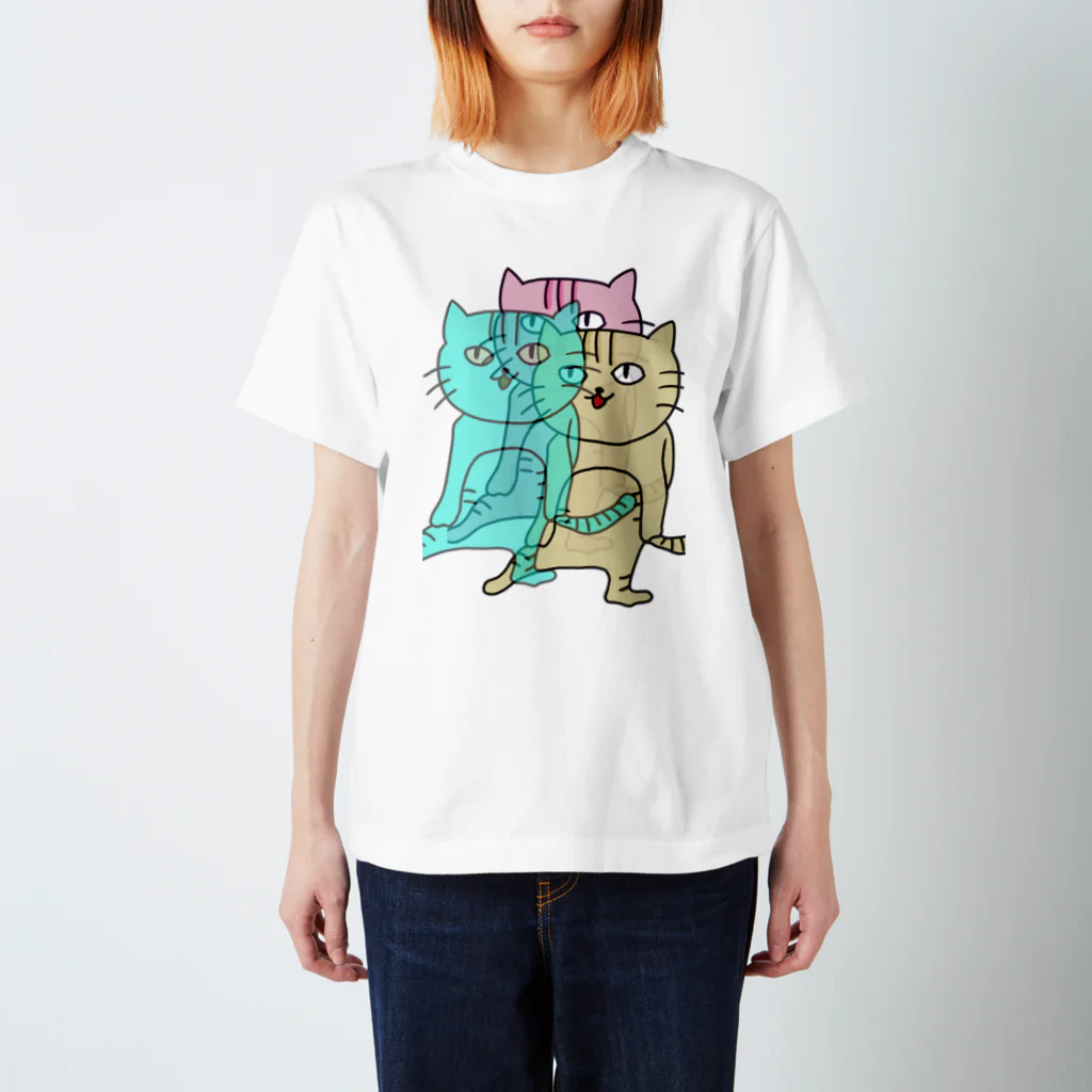 Sizimi_Kusodasaの残像猫 スタンダードTシャツ
