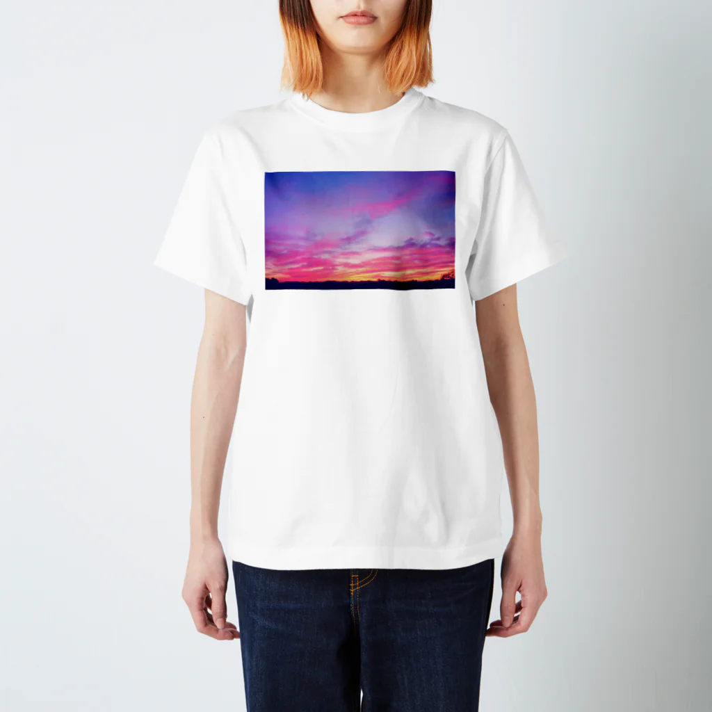 DOLUXCHIC RAYLOのPink Sunset sky スタンダードTシャツ