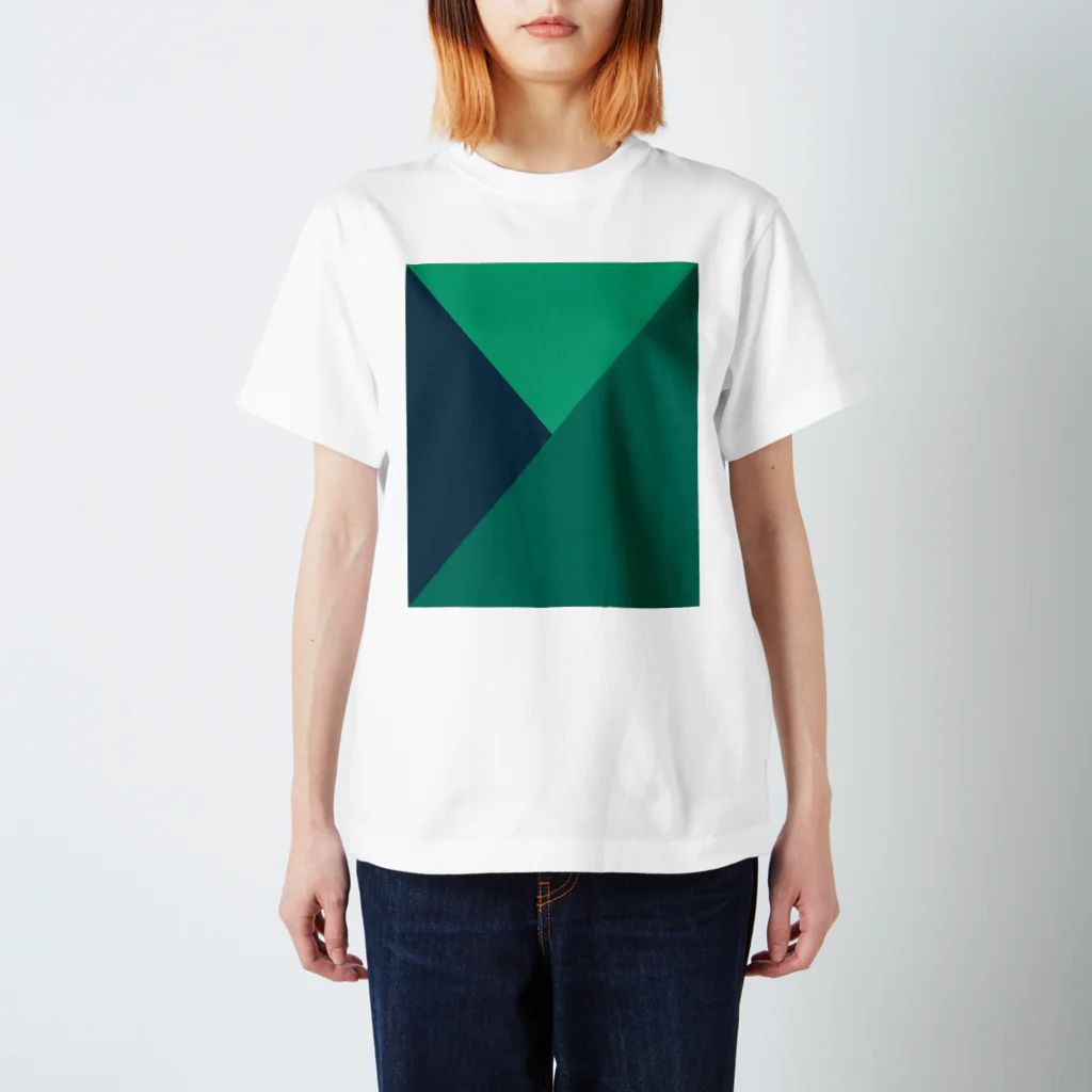 ペパボテックショップのComposition in Green, Green, and Green (Light Mode) Regular Fit T-Shirt