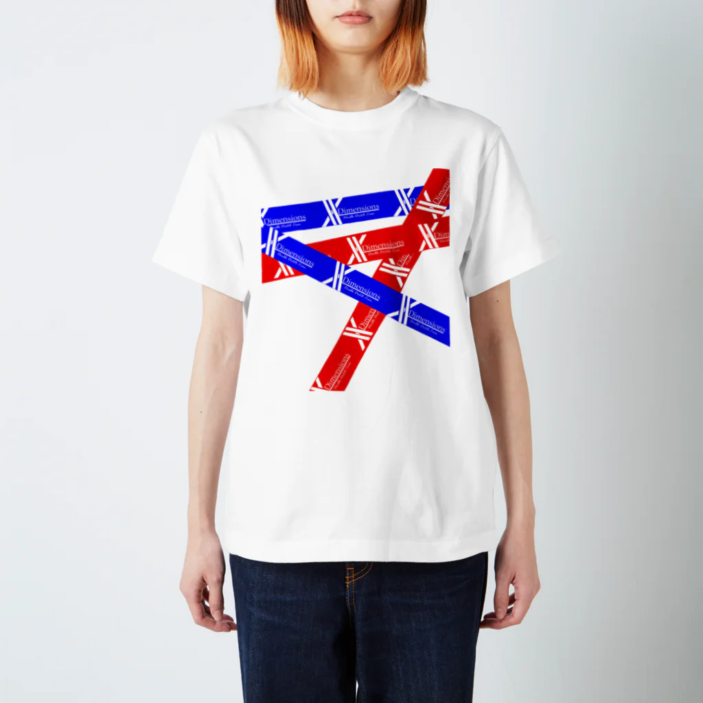 X-Dimensions team goodsのred&blue 03 Regular Fit T-Shirt