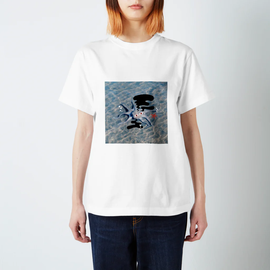 sziaoreo artworksの墨吐きたこさん スタンダードTシャツ