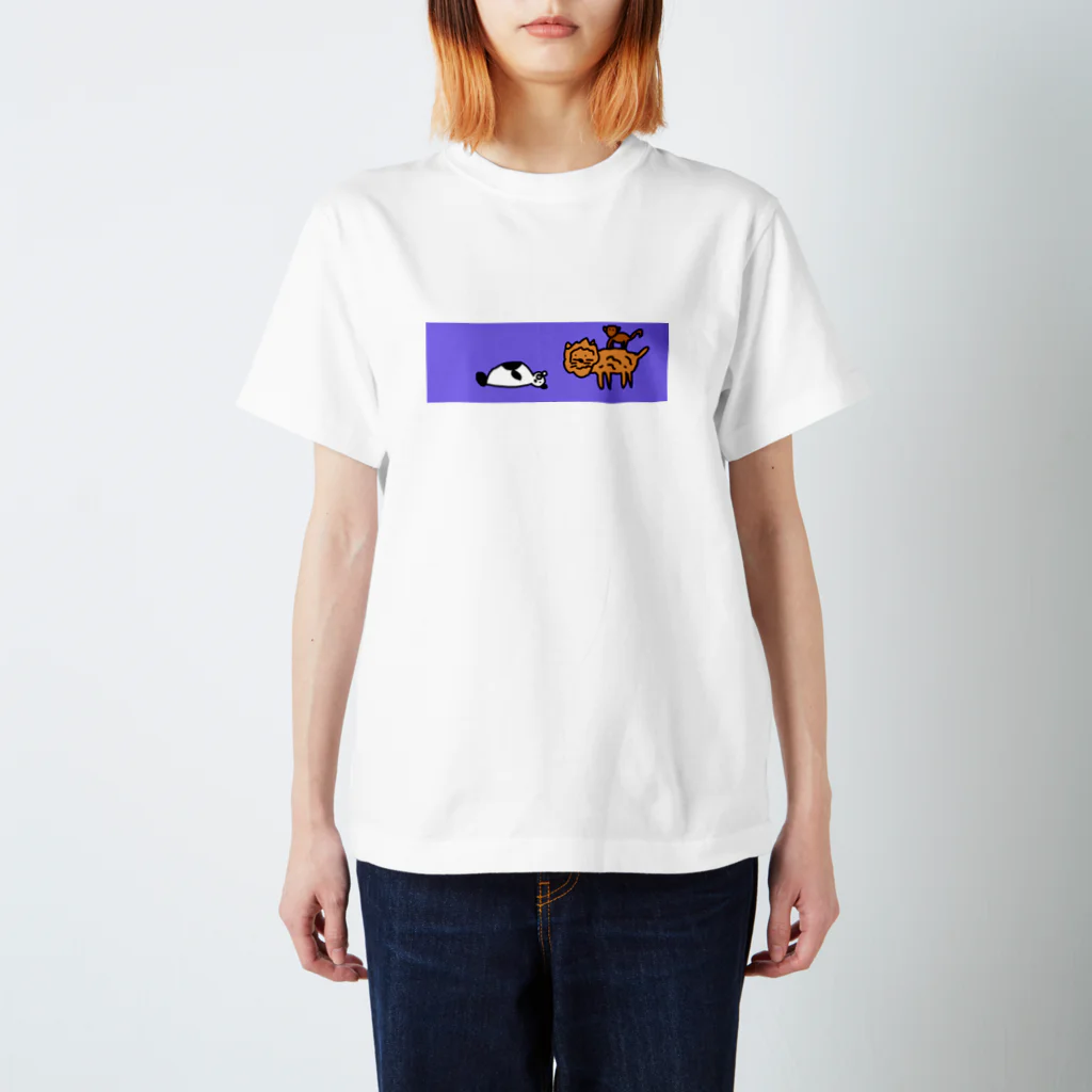 はやさんのサルさん　ライオンさん　パンダさん スタンダードTシャツ