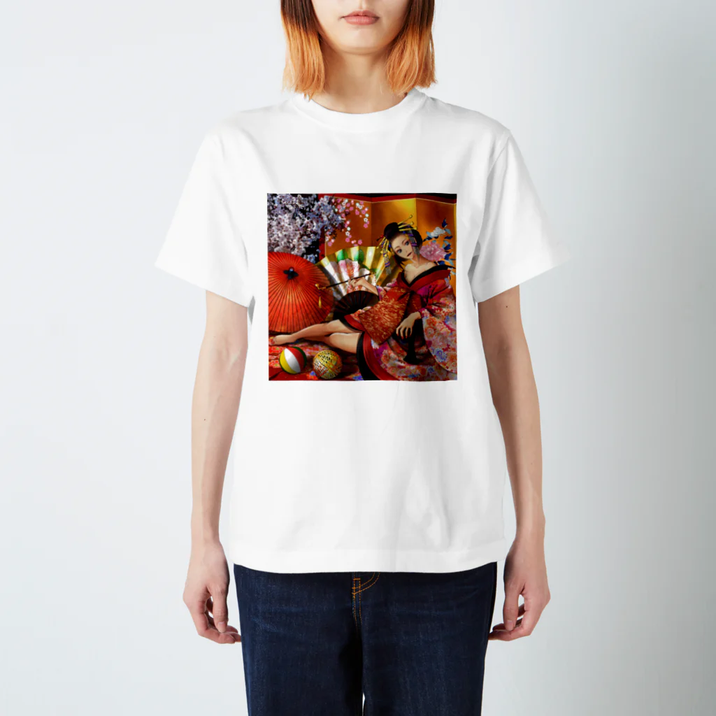 Cute 2D Girlsの花魁 Regular Fit T-Shirt