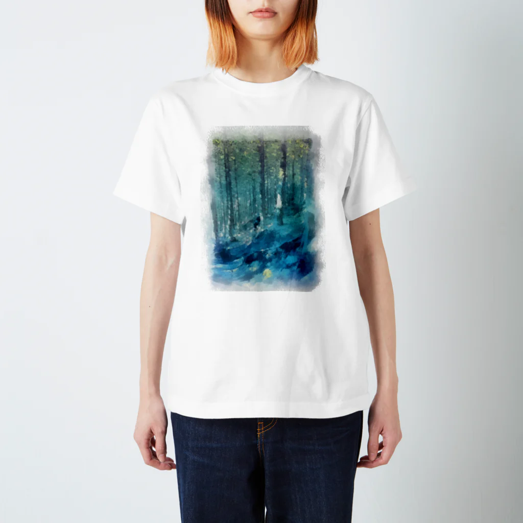 まっちょの水彩の森 Regular Fit T-Shirt