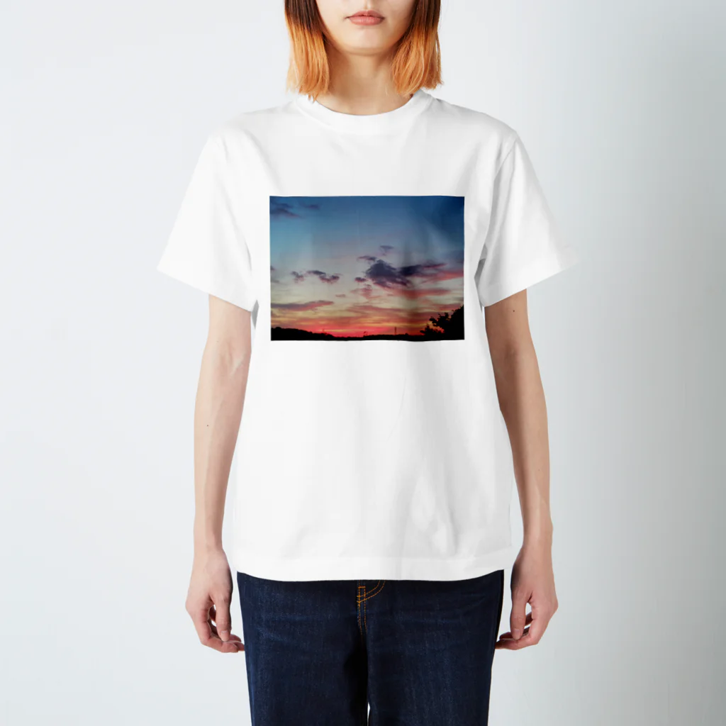 西園寺 颯斗の夕焼け雲 Regular Fit T-Shirt