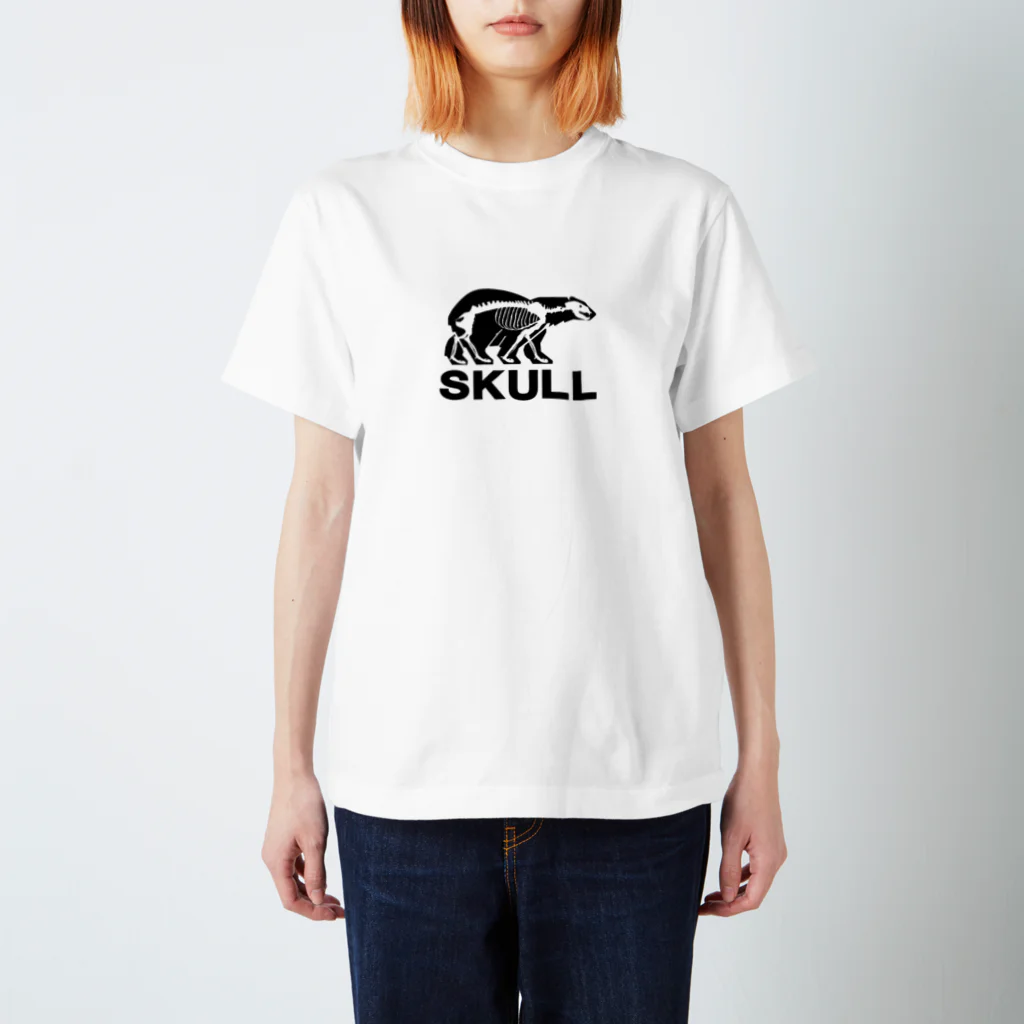 スカル君とスケルちゃんのSUKLL(黒クマ)  スタンダードTシャツ