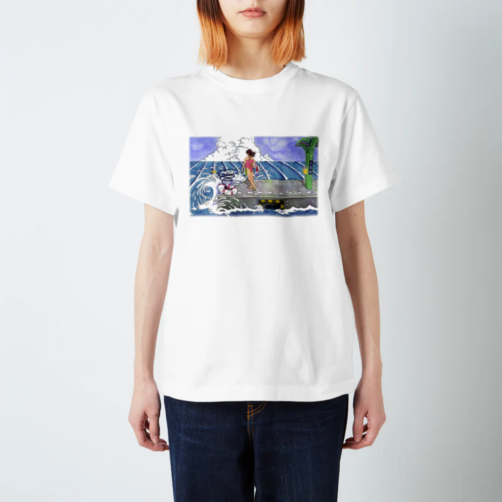 石田 汲の海の駅ぼかし入り Regular Fit T-Shirt