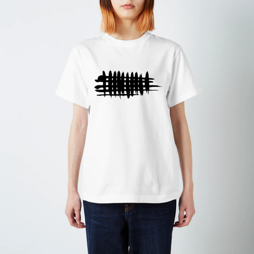 Rei Japanese Calligraphy Designのブラッシュラインシリーズ１ スタンダードTシャツ