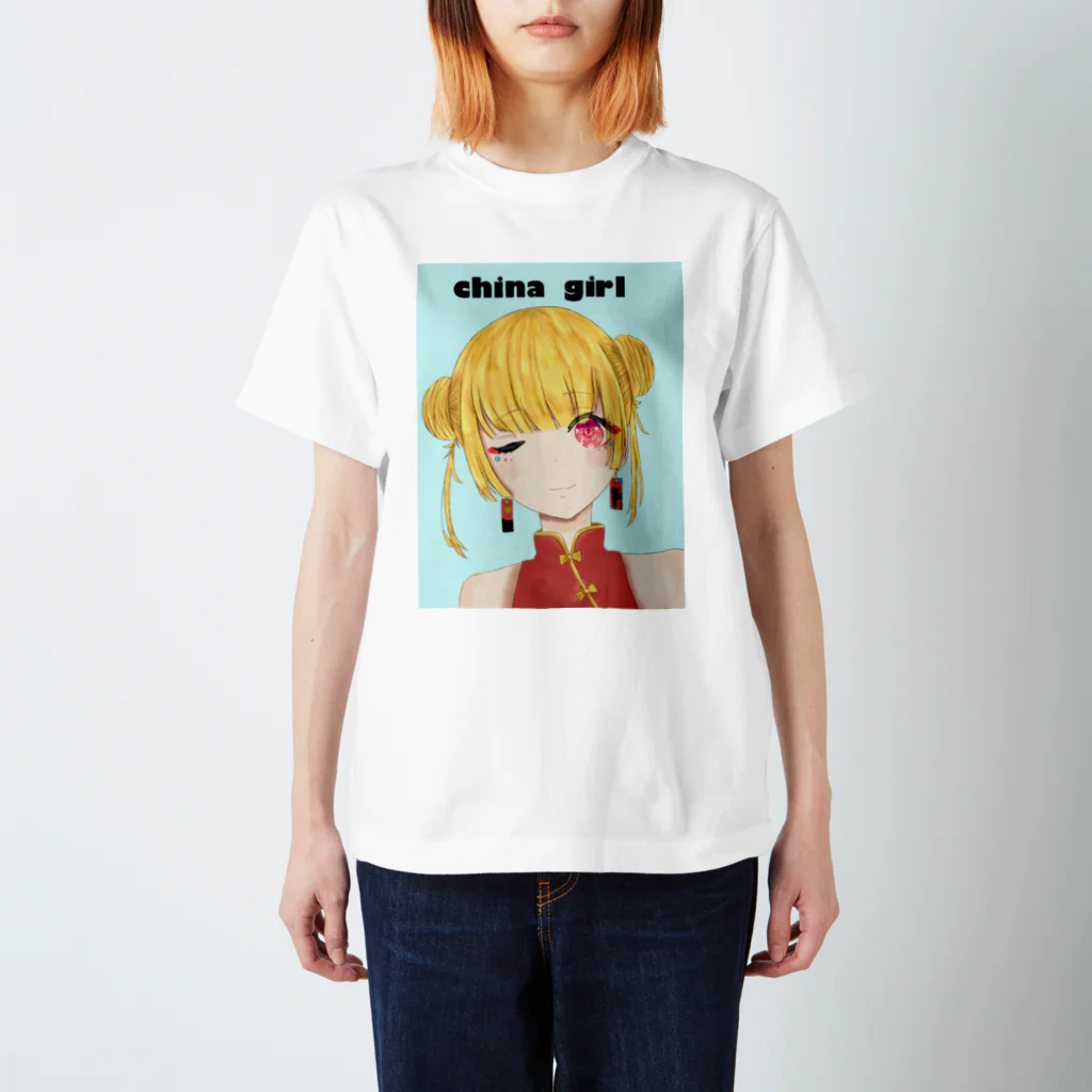 nolife＊のちゃチャイナ服の女の子💘 スタンダードTシャツ