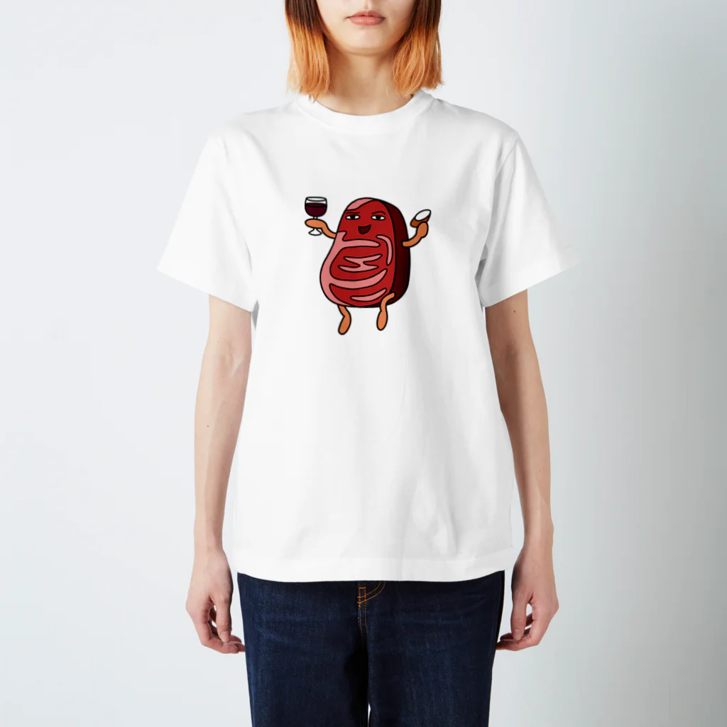 とし☆あずきちゃんと虹色クレヨン出版の贅沢な肉めないニク スタンダードTシャツ