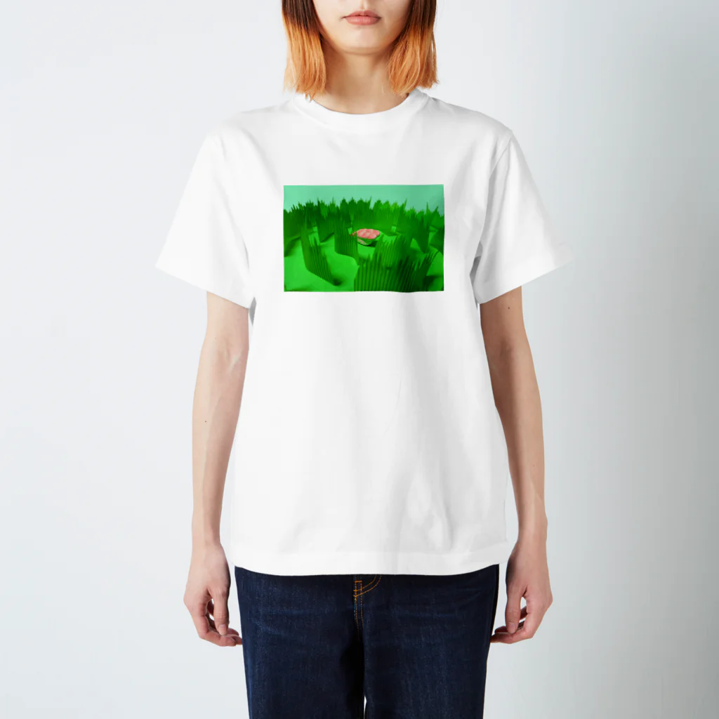 NEW UGLYの草原のうさぎ スタンダードTシャツ