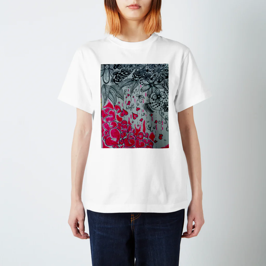 sorairoのハートの落ちる花 スタンダードTシャツ