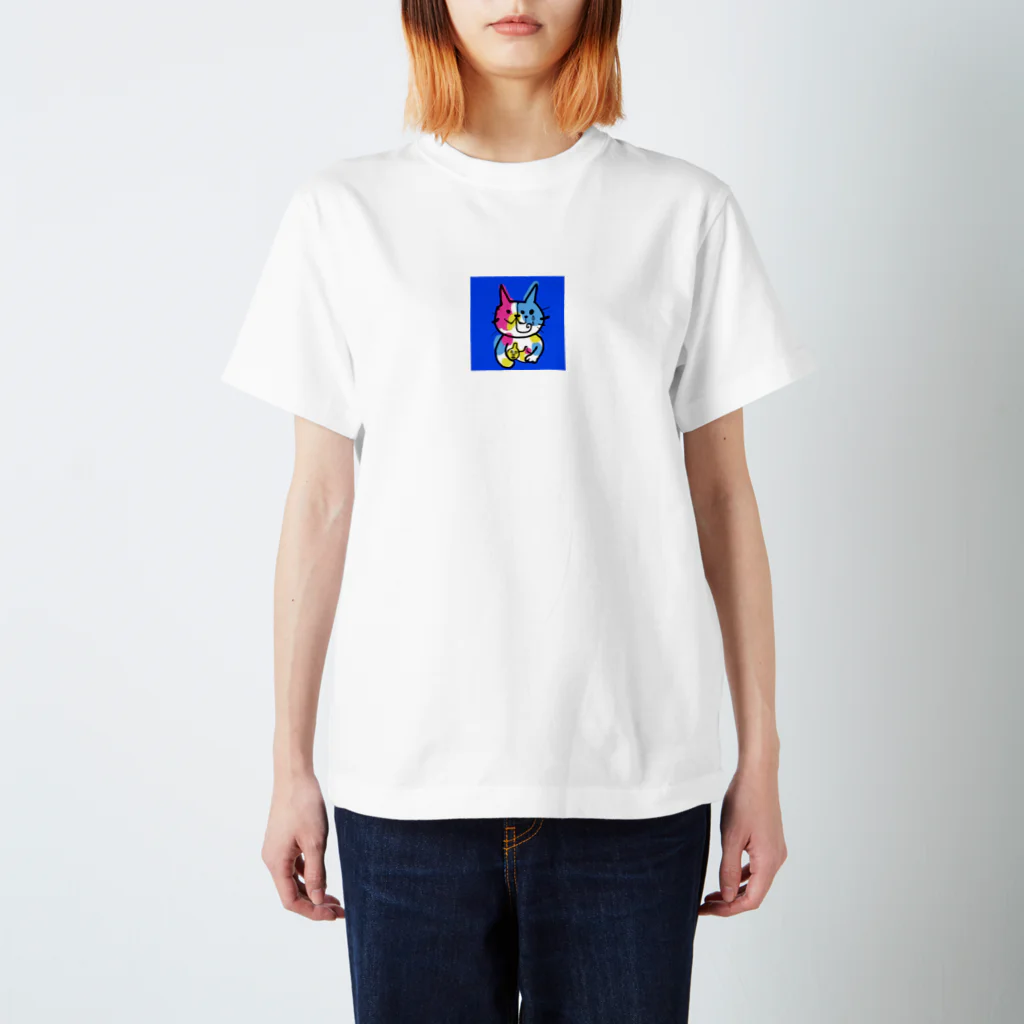 manabiyaのもちねこ×ぽちゃフィッシュ Regular Fit T-Shirt