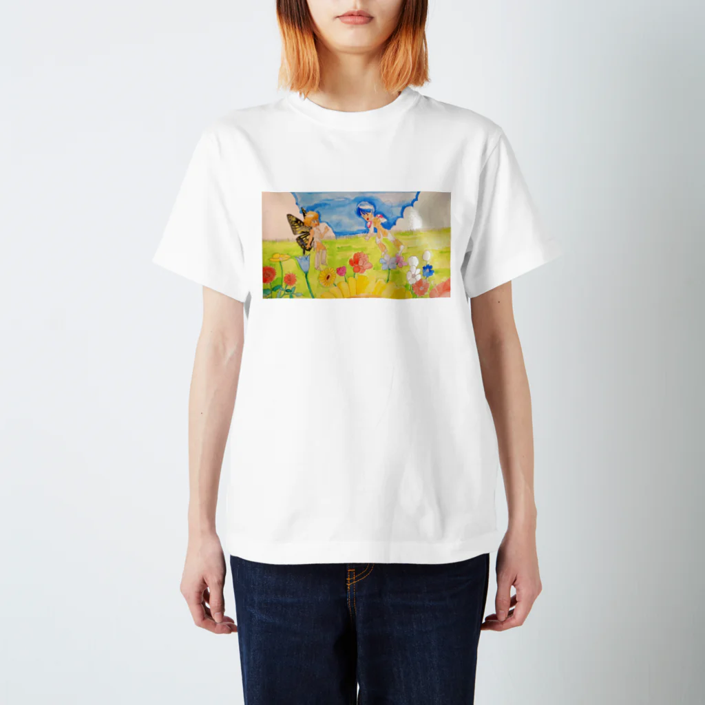 LIONの信仰的ショップの花畑の邂逅 スタンダードTシャツ