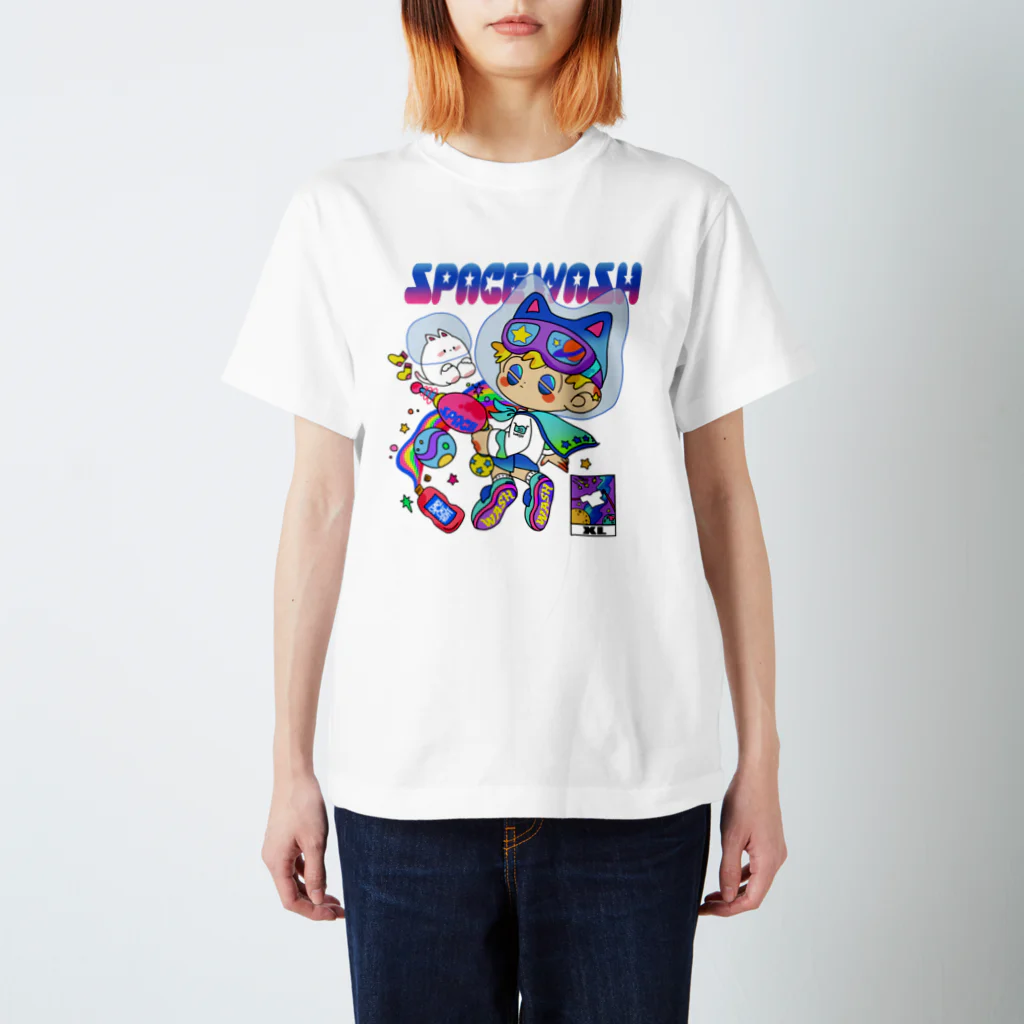 space laundryのスペースウォッシュ～黒地用～ Regular Fit T-Shirt