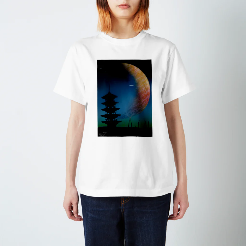 HOLLYWOOD-HIROの五重塔＆UFO Regular Fit T-Shirt