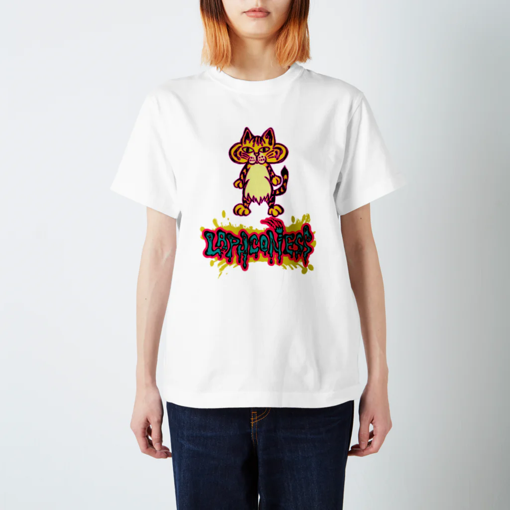 ねこのLAPHCONESSの立ち姿のラフ子ネス Regular Fit T-Shirt