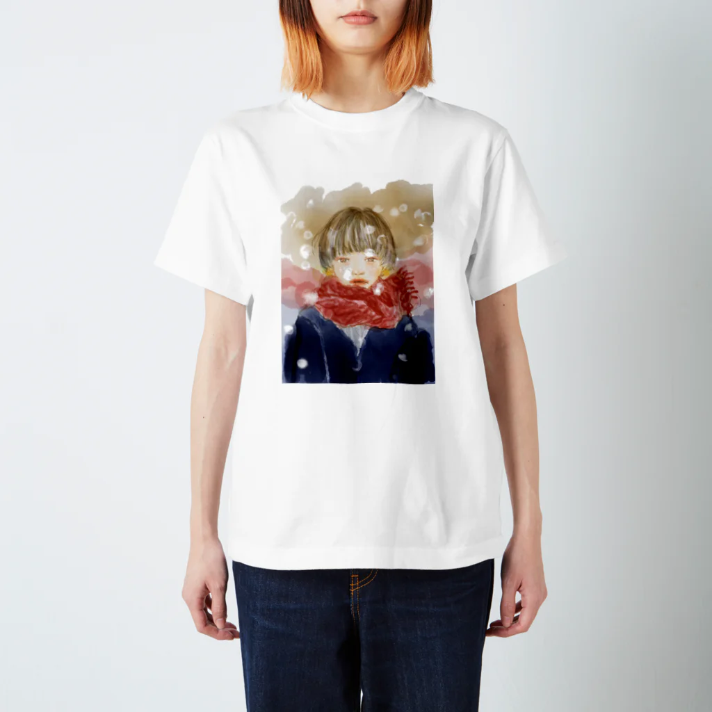 エ　カキコの少女（冬） スタンダードTシャツ