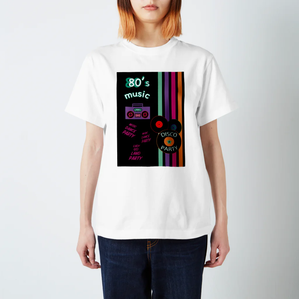 lady_go_landの80'sヴィンテージmusic レコード ステレオ Regular Fit T-Shirt