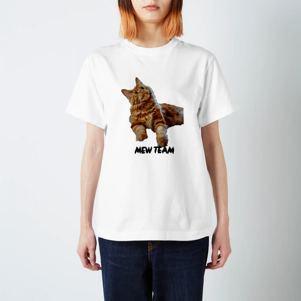 WOOPESTデザイン公式ストアのネコ好きな人のための「みゃーチーム」 スタンダードTシャツ