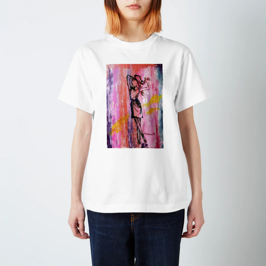 13's SHOPの油彩画『ドレスアップ』 スタンダードTシャツ