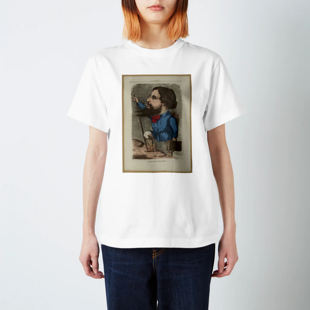 釜萢堂《かまやちどう》美術販売の「Gustave Courbet」 Inconnu／Paris Musées Regular Fit T-Shirt