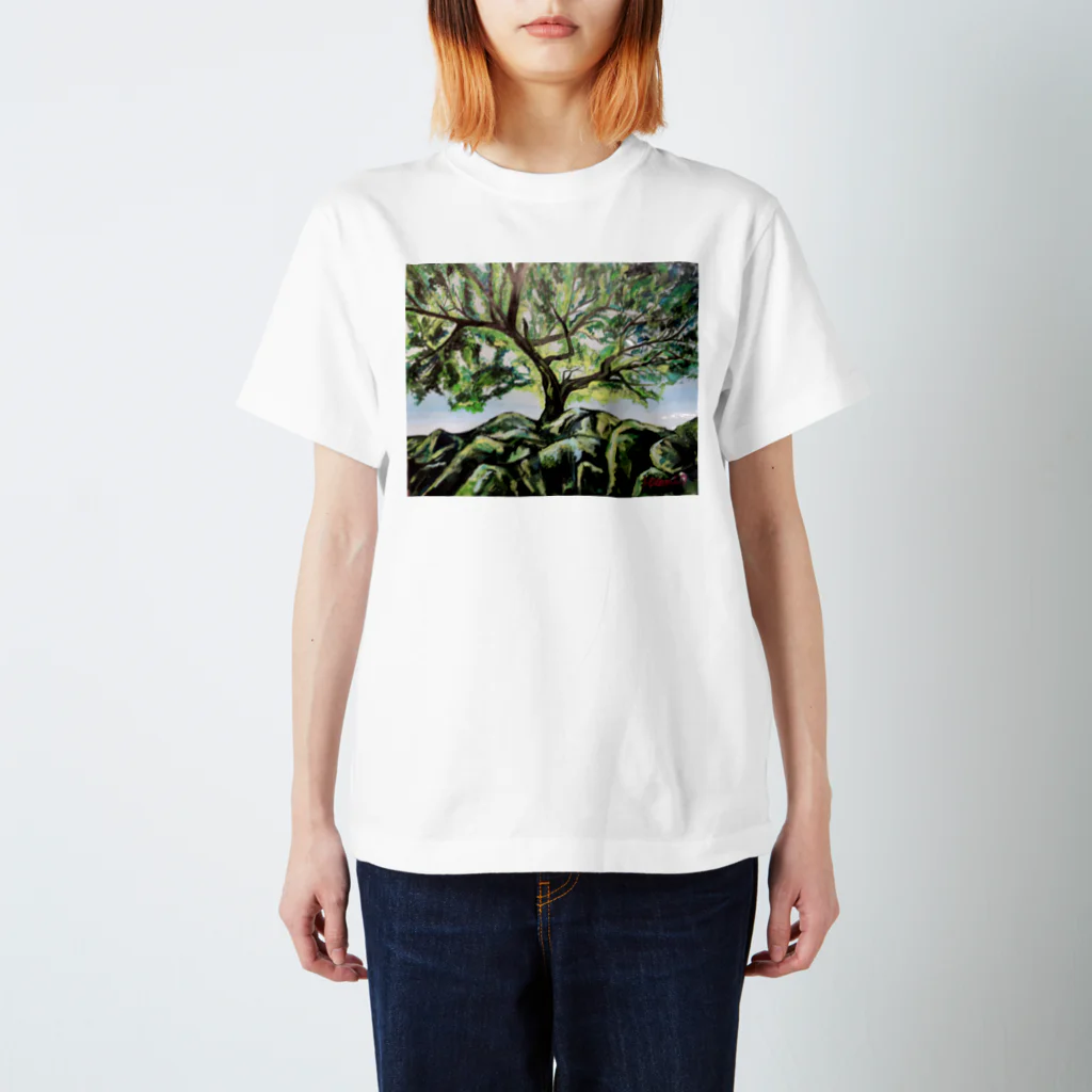 13's SHOPの油彩画『木漏れ日』 Regular Fit T-Shirt