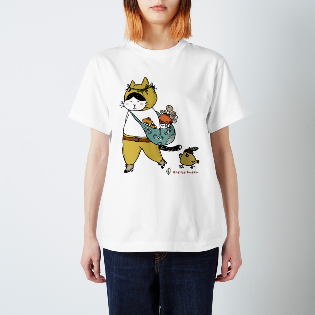 ほっかむねこ屋（アトリエほっかむ）のきのこねこ Regular Fit T-Shirt