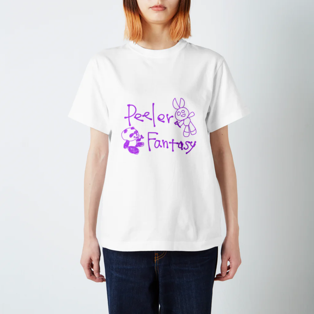 WORLDWIDEのピーラーファンタジー鮮むらさき スタンダードTシャツ