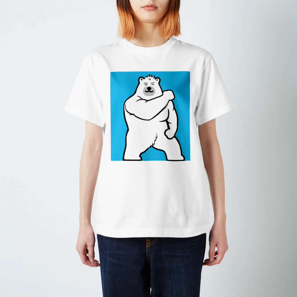 くーまんの部屋🐻のマッスル白熊💪 スタンダードTシャツ